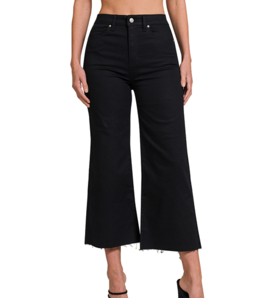 Black Wide Leg denim Pants