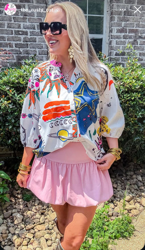 School Girl Pleather Skirt Pink