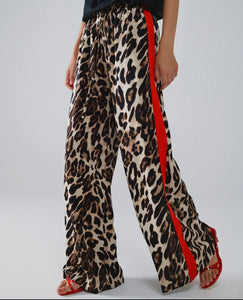 Cheetah Red Wide Leg Pant