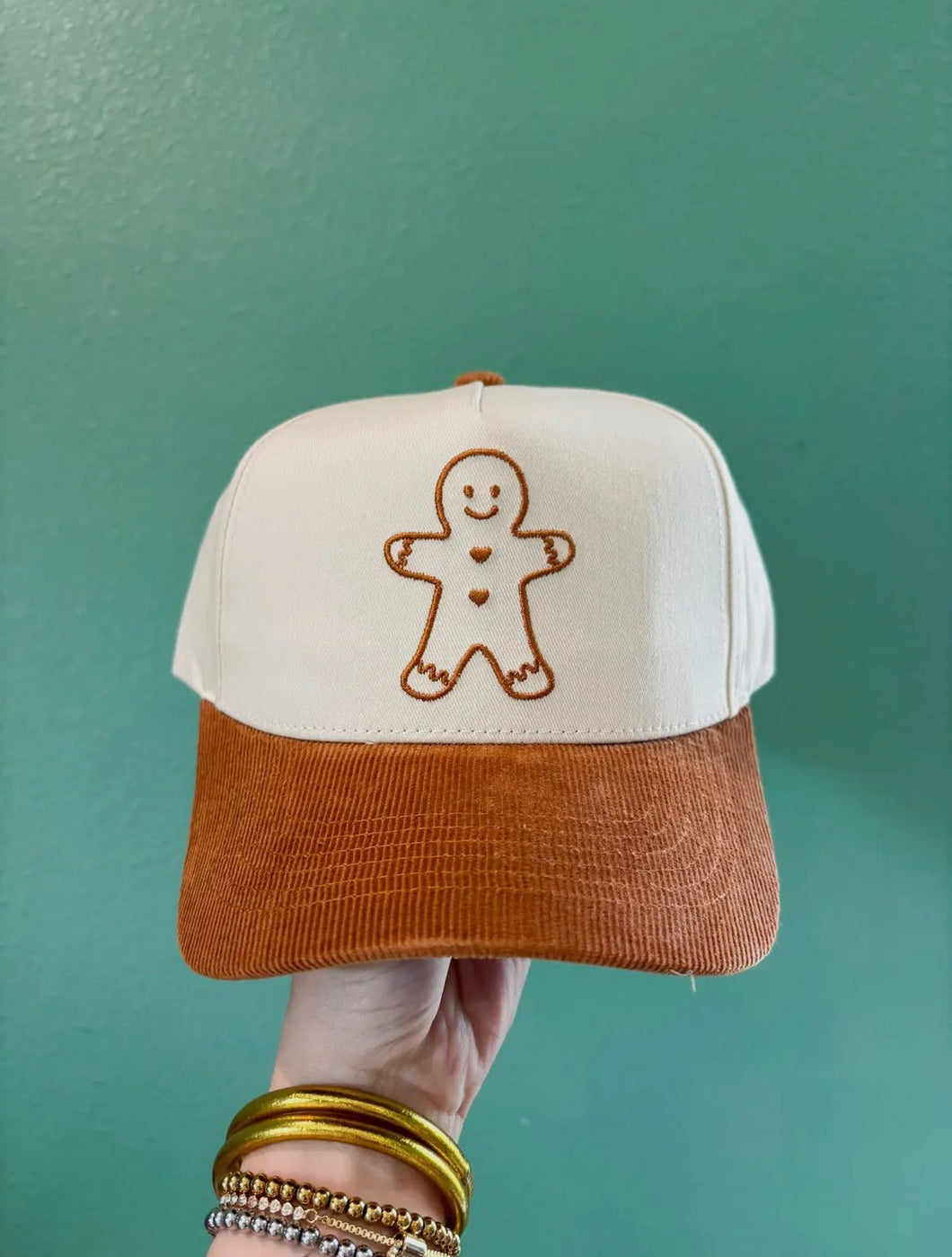 Gingerbread Man Corded Canvas Cap