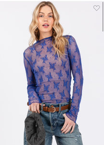 Lace Layering Top Royal