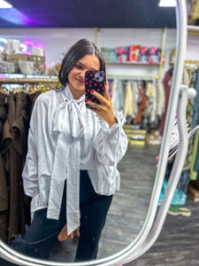 White Linen Top