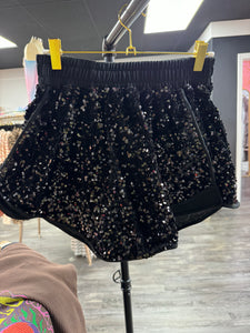 Sequin Sequin Black Shorts