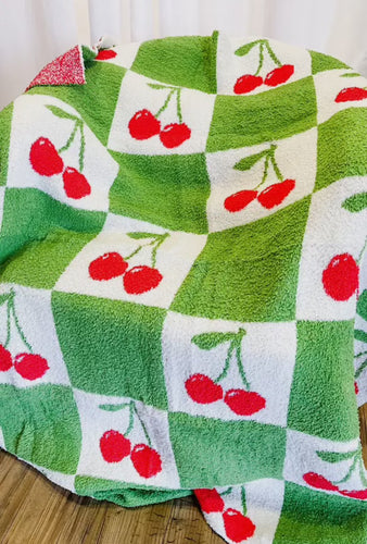 Cherry Check Blanket