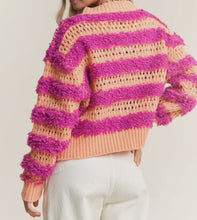 Load image into Gallery viewer, Magenta &amp; Fuzzy Cardigan