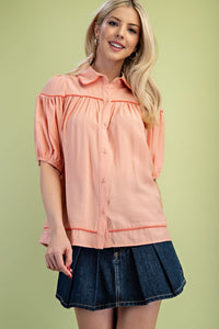 Piper Blouse Coral