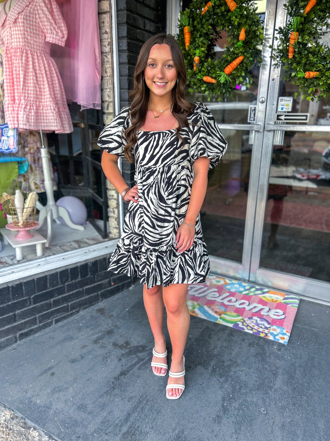 Zebra Print Mini Dress