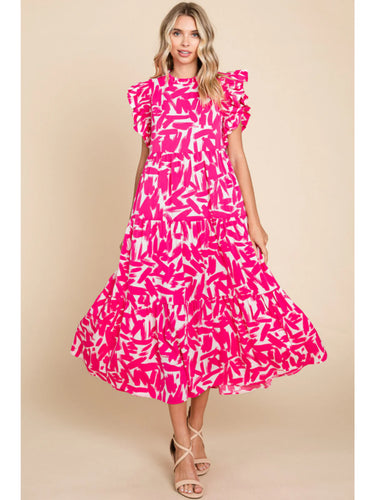 Pink Brushstroke Dress