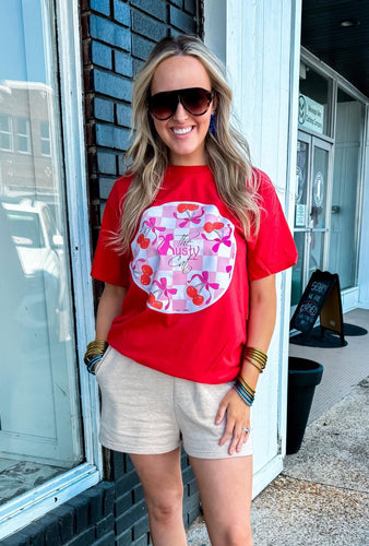 Rusty Cat Red Bow T-Shirt