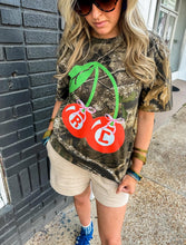 Load image into Gallery viewer, Rusty Cat Camo Cherries Shirt