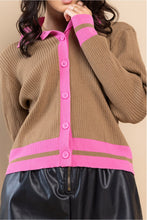 Load image into Gallery viewer, Tera Brown/Pink Sweater Top