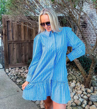 Load image into Gallery viewer, Dancing For Gameday Dress Blue