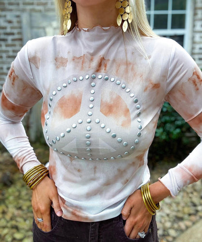 Studded Peace Underlay Top