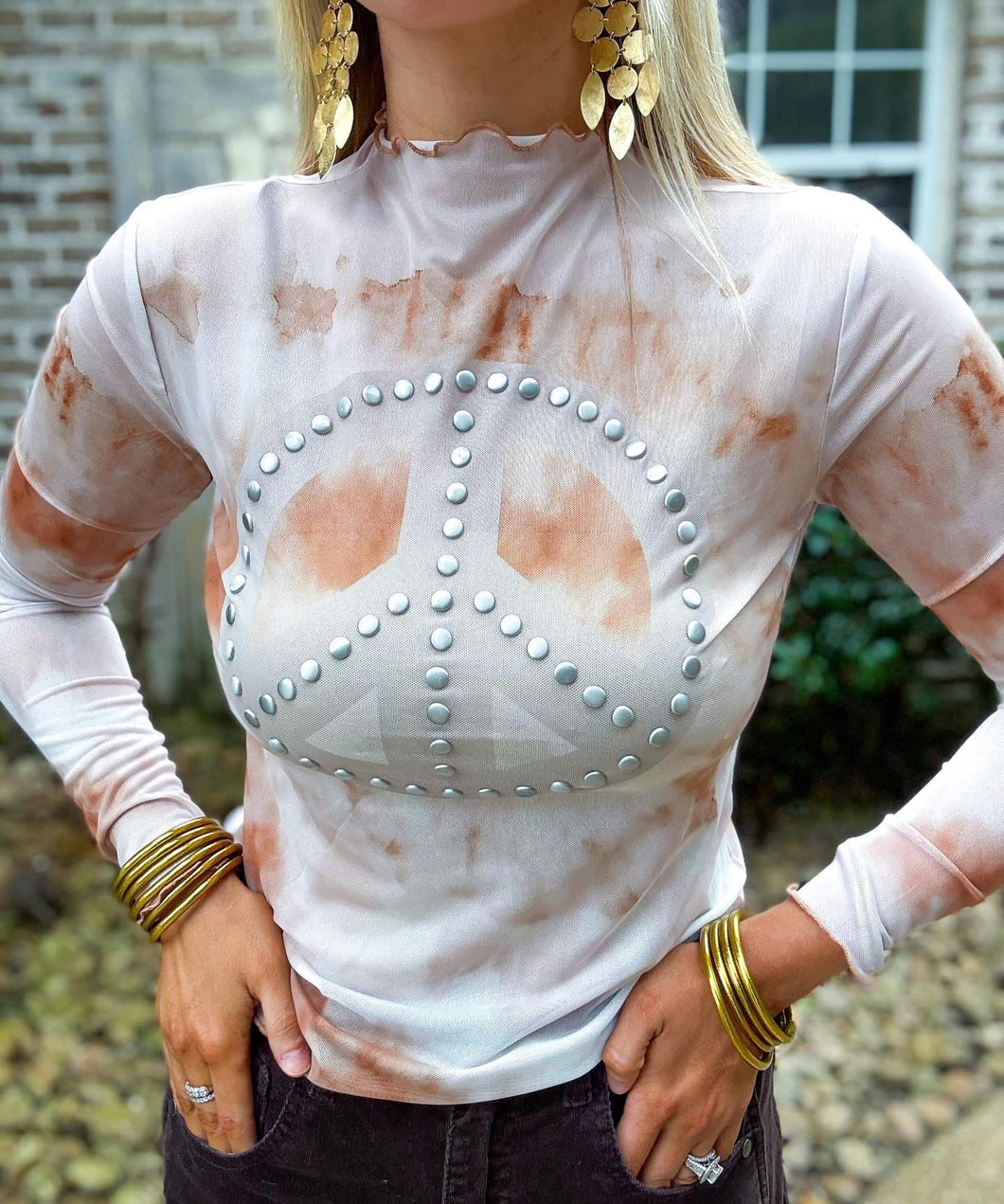 Studded Peace Underlay Top