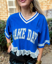 Load image into Gallery viewer, Washed Game Day Top Royal