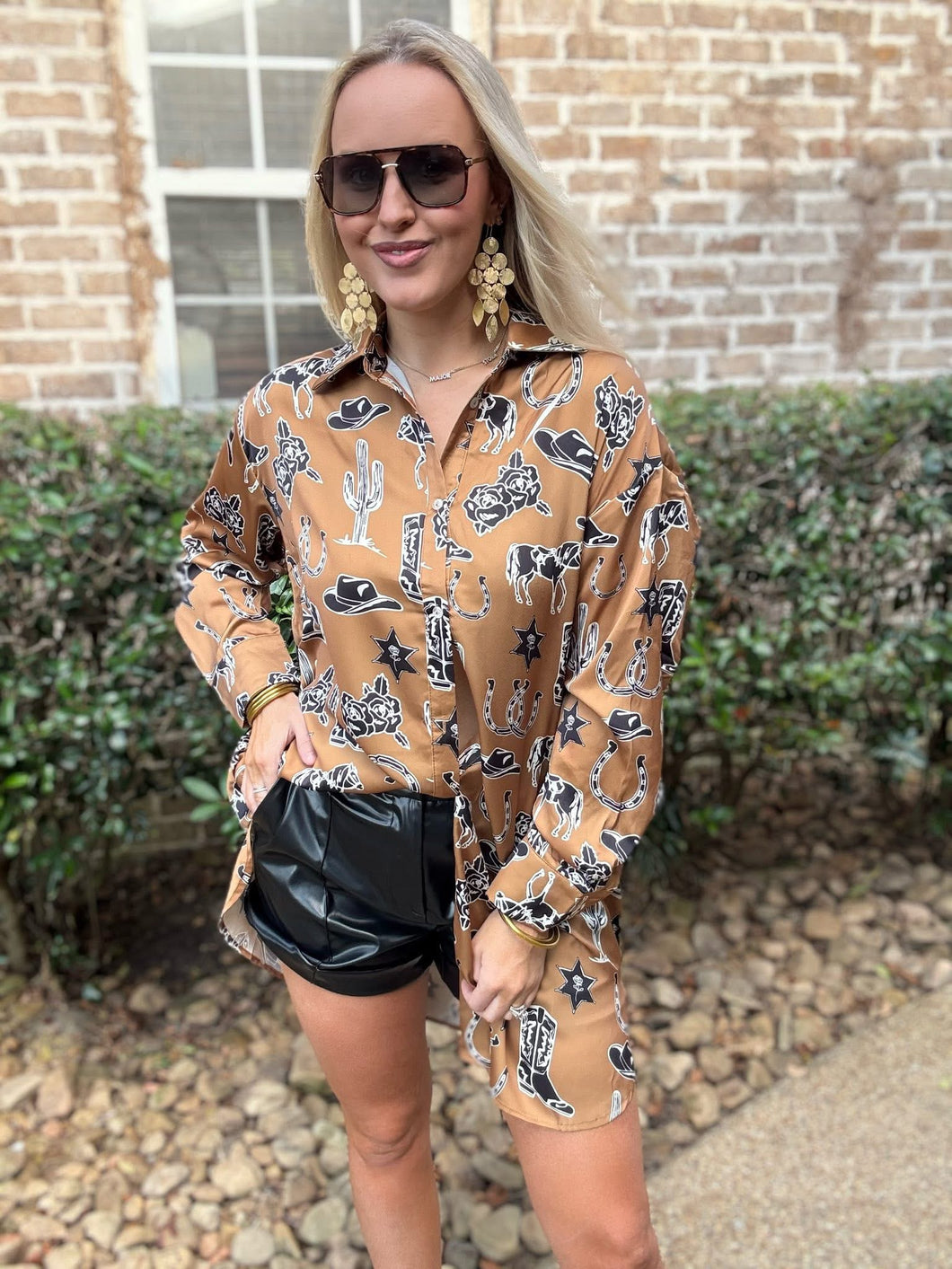 A Western Fall Button Down Dress
