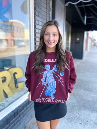 DAYDREAMER Metallica Dark Cherry Sweatshirt