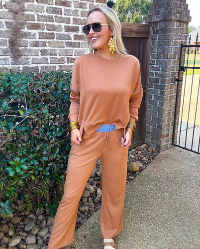 Camel Stitch Sweat Set