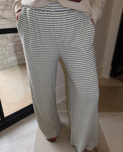 Load image into Gallery viewer, Pale Yellow Striped Lounge Pants