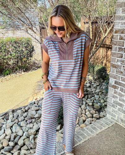 Lounging In Fall Set Blue/Brown