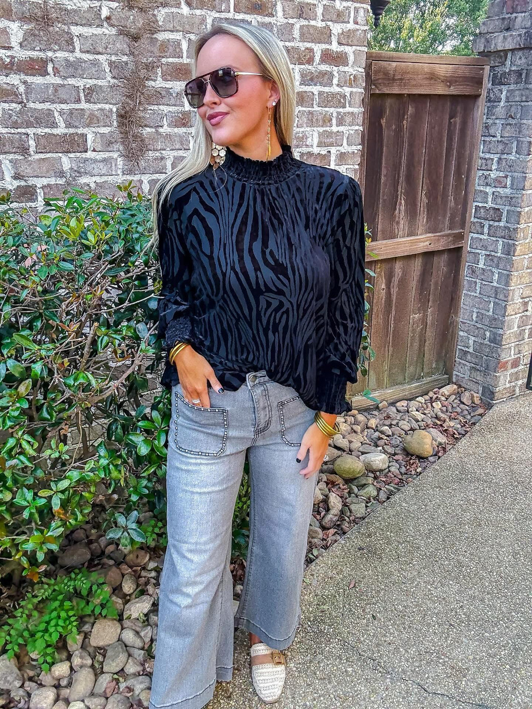 Stud Detail Denim Ash