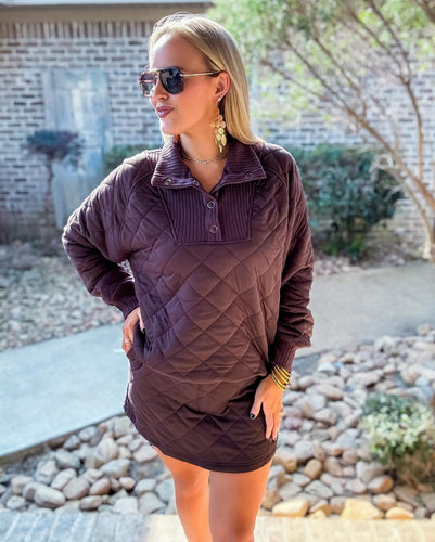 Chocolate Quilted Skort Set