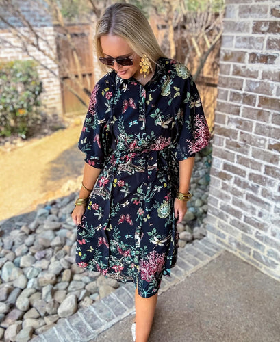 Botanical Print Midi