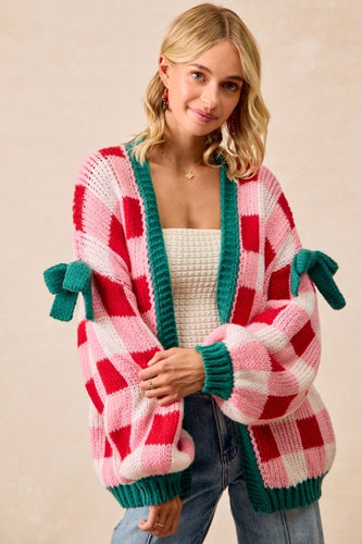 Christmas Theme Ribbon Cardigan