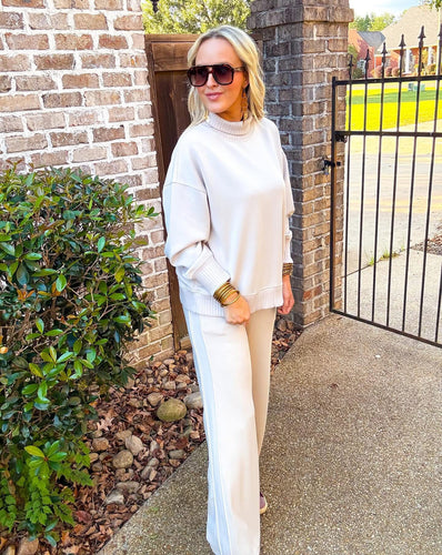 Soft Mocha Turtle Neck Pant Set