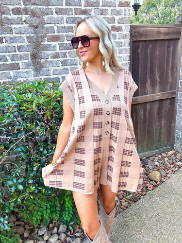 Brown Multi Patterned Sleeveless Romper