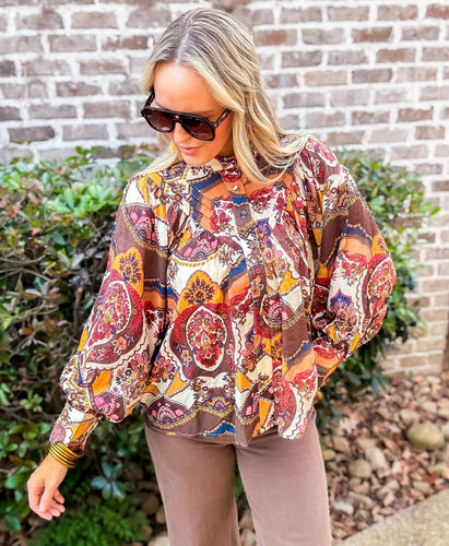 Ruby Amber Button Blouse