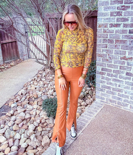 Ginger Spice Pleather Pants