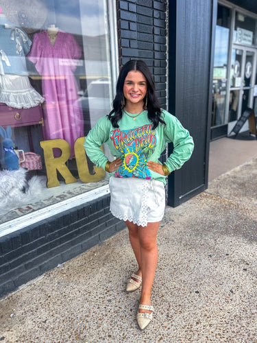 DAYDREAMER Grateful Dead Mint Long Sleeve Tee