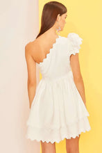 Load image into Gallery viewer, Callin White Scallop Edge Dress