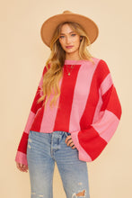 Load image into Gallery viewer, Winnie Red/Pink Sweater
