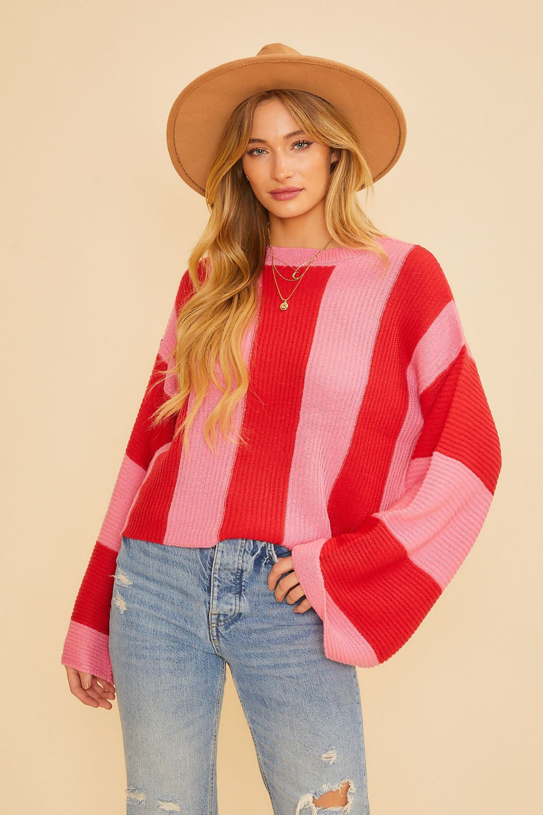 Winnie Red/Pink Sweater