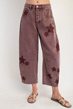 Load image into Gallery viewer, Star Print Washed Denim