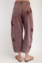 Load image into Gallery viewer, Star Print Washed Denim