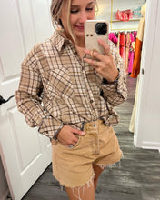 Load image into Gallery viewer, Dylan Plaid Flannel Taupe