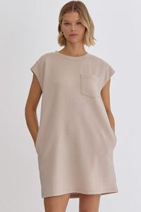 Rynnie Textured Dress Taupe