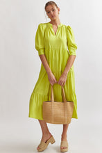 Load image into Gallery viewer, Gold Kiwi Midi Dress