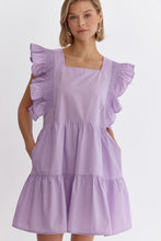 Load image into Gallery viewer, Zizzi Ruffle Sleeve Dress Lavender