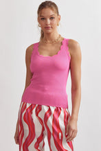 Load image into Gallery viewer, Cailo Scalloped Edge Cami Pink