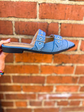 Load image into Gallery viewer, Denim Pointed Toe Flats
