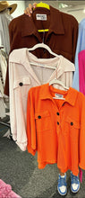 Load image into Gallery viewer, Sia Ribbed Henley Top Orange