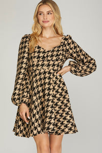 Beverly Houndstooth Dress