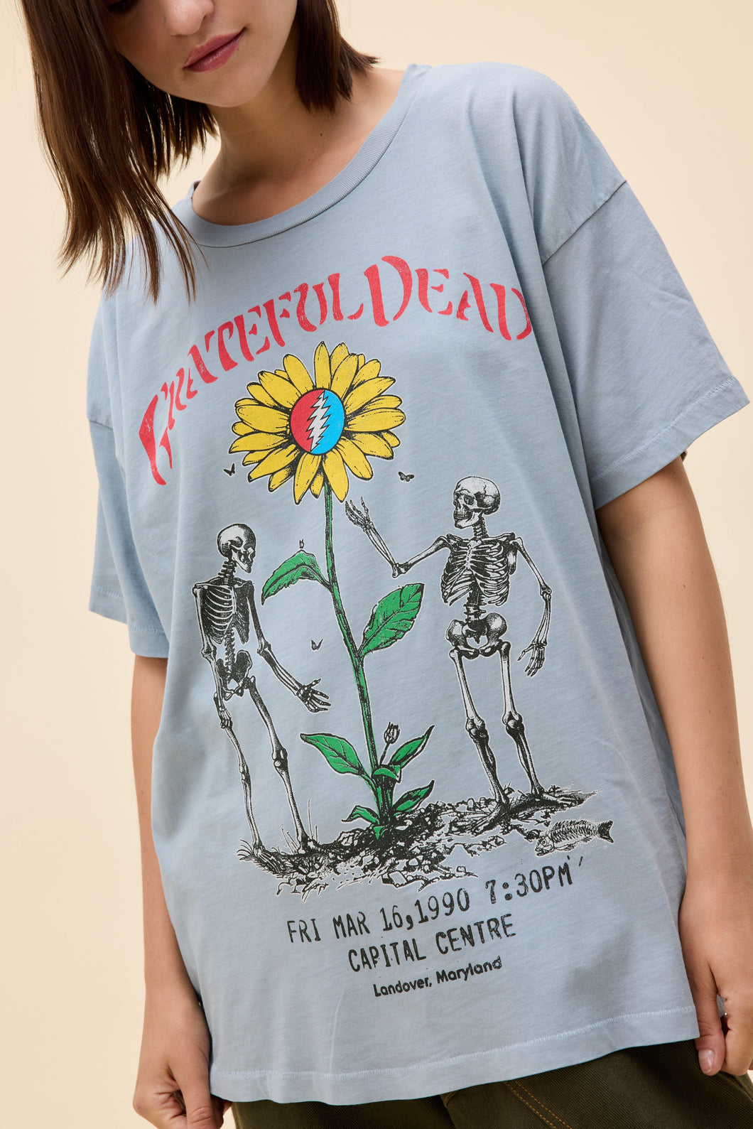 DAYDREAMER Grateful Dead Light Blue Tee