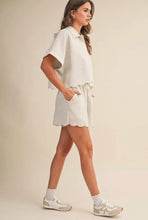 Load image into Gallery viewer, Light Heather Grey Scalloped Short Set