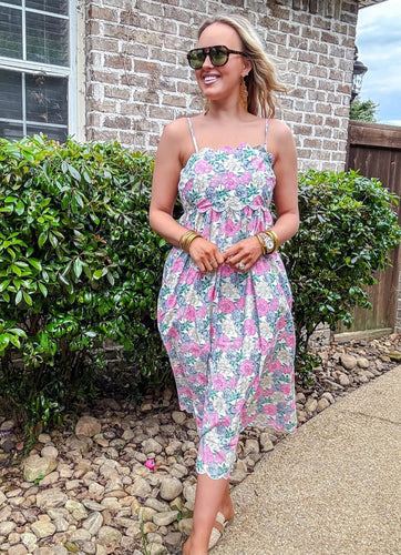 Ivory Flower Garden Midi