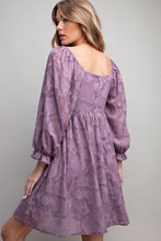Load image into Gallery viewer, Lavender Lady Burnout Dress